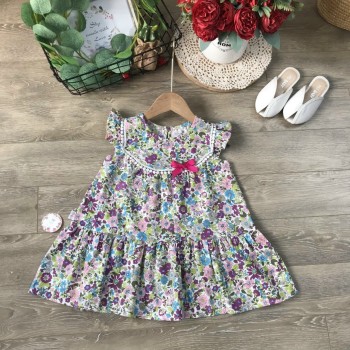 Đầm hoa nhí đuôi cá bé gái - size 2 -6 chất liệu kate Hàn